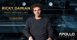 Copertina dell'evento della Masterclass di Mixing con il vincitore del Grammy Award Ricky Damian organizzata da Apollo Academy